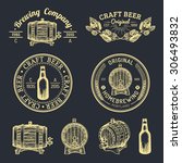 old brewery logos set. kraft... | Shutterstock .eps vector #306493832
