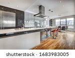 Small photo of Full set of apartment penthouse in condominium in downtown Montreal Canada with winter city views