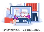 search of documents in database ... | Shutterstock .eps vector #2110333022
