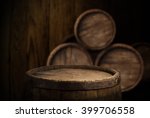Background Of Barrel And Worn...