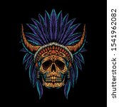 skull indian horn vector... | Shutterstock .eps vector #1541962082