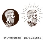 vector black and white set of... | Shutterstock .eps vector #1078231568