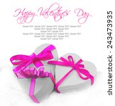heart shaped gifts on white... | Shutterstock . vector #243473935