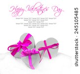 heart shaped gifts on white... | Shutterstock . vector #245105485