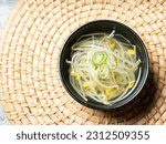 bean sprouts soup, korean food