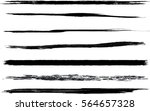 set of grunge brush strokes  | Shutterstock .eps vector #564657328