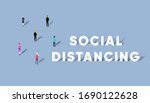 social distancing or physical... | Shutterstock .eps vector #1690122628