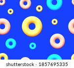 donuts pattern with blue... | Shutterstock .eps vector #1857695335