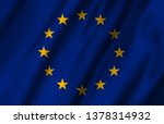 european union waving flag... | Shutterstock . vector #1378314932