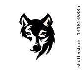 wolf vintage logo stock vector | Shutterstock .eps vector #1418546885