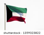 flag kuwait on white background.... | Shutterstock . vector #1359323822