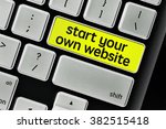 The computer keyboard button written word start your own website .