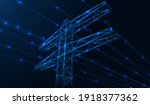 high voltage power line. the... | Shutterstock .eps vector #1918377362