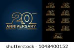 set of anniversary logotype.... | Shutterstock .eps vector #1048400152