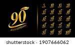 set of anniversary logotype.... | Shutterstock .eps vector #1907666062