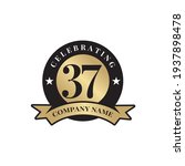 37th year anniversary emblem... | Shutterstock .eps vector #1937898478