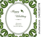 template design happy wedding ... | Shutterstock .eps vector #1465183778