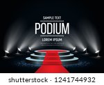 black round podium on dark... | Shutterstock .eps vector #1241744932