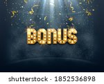shining sign bonus with falling ... | Shutterstock .eps vector #1852536898