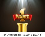 winner award. number one with... | Shutterstock .eps vector #2104816145
