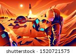 an illustration of astronauts... | Shutterstock .eps vector #1520721575