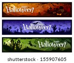 Cartoon Halloween Banners Set....