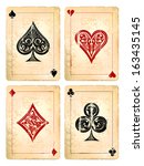 Grunge Poker Cards Vector Set....