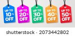 vector sale paper labels with... | Shutterstock .eps vector #2073442802