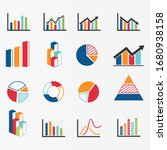 set of colorful business charts ... | Shutterstock .eps vector #1680938158