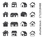 House And Store Icon Set. Home...