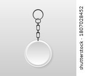 blank round key chain with ring ... | Shutterstock .eps vector #1807028452