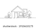 continuous one line drawing of... | Shutterstock .eps vector #1910610175