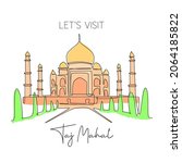 One Single Line Drawing Taj...