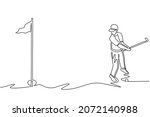 single one line drawing young... | Shutterstock .eps vector #2072140988