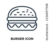 Burger Icon Vector Isolated On...