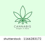 Cannabis Line Art Logo