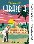 Sarasota Vintage Travel Vector...