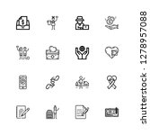 editable 16 holding icons for... | Shutterstock .eps vector #1278957088