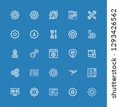 editable 25 cog icons for web... | Shutterstock .eps vector #1293426562