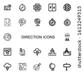 editable 22 direction icons for ... | Shutterstock .eps vector #1613249515