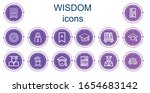 editable 14 wisdom icons for... | Shutterstock .eps vector #1654683142