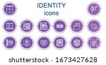 editable 14 identity icons for... | Shutterstock .eps vector #1673427628