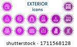 editable 14 exterior icons for... | Shutterstock .eps vector #1711568128