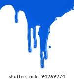 Brightly Colored Blue Paint...