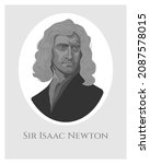 isaac newton poster design.... | Shutterstock .eps vector #2087578015