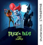 horror cartoon characters for... | Shutterstock .eps vector #1749689948