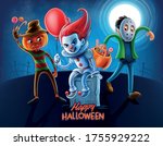 horror cartoon characters for... | Shutterstock .eps vector #1755929222