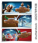 Set Of Christmas Cards With...