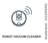 robot vacuum cleaner icon. line ... | Shutterstock .eps vector #2112293552