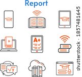 report set. included student... | Shutterstock .eps vector #1857481645